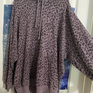 American Eagle Purple Cheetah Hoodie